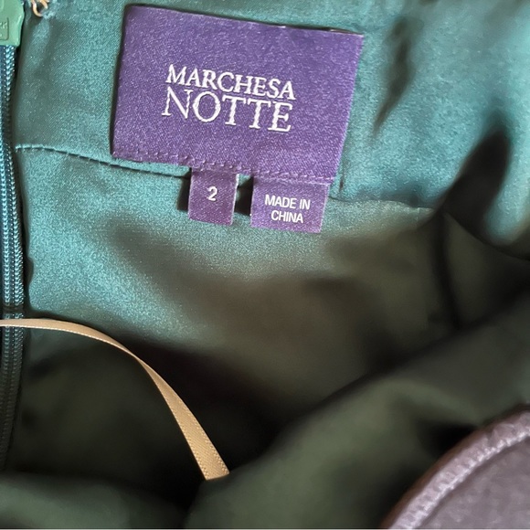 Marchesa Note Dress Green Beaded Halter
Open Back Formal - Picture 10 of 15